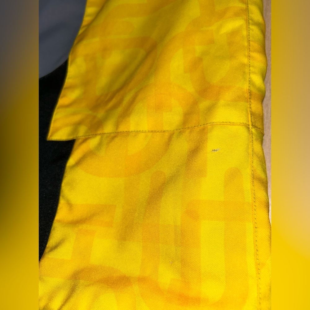 Obermeyer EXTENDED LENGTH Junior Sz 10 Snow Ski Snowboard Pants Yellow Black - Picture 12 of 16